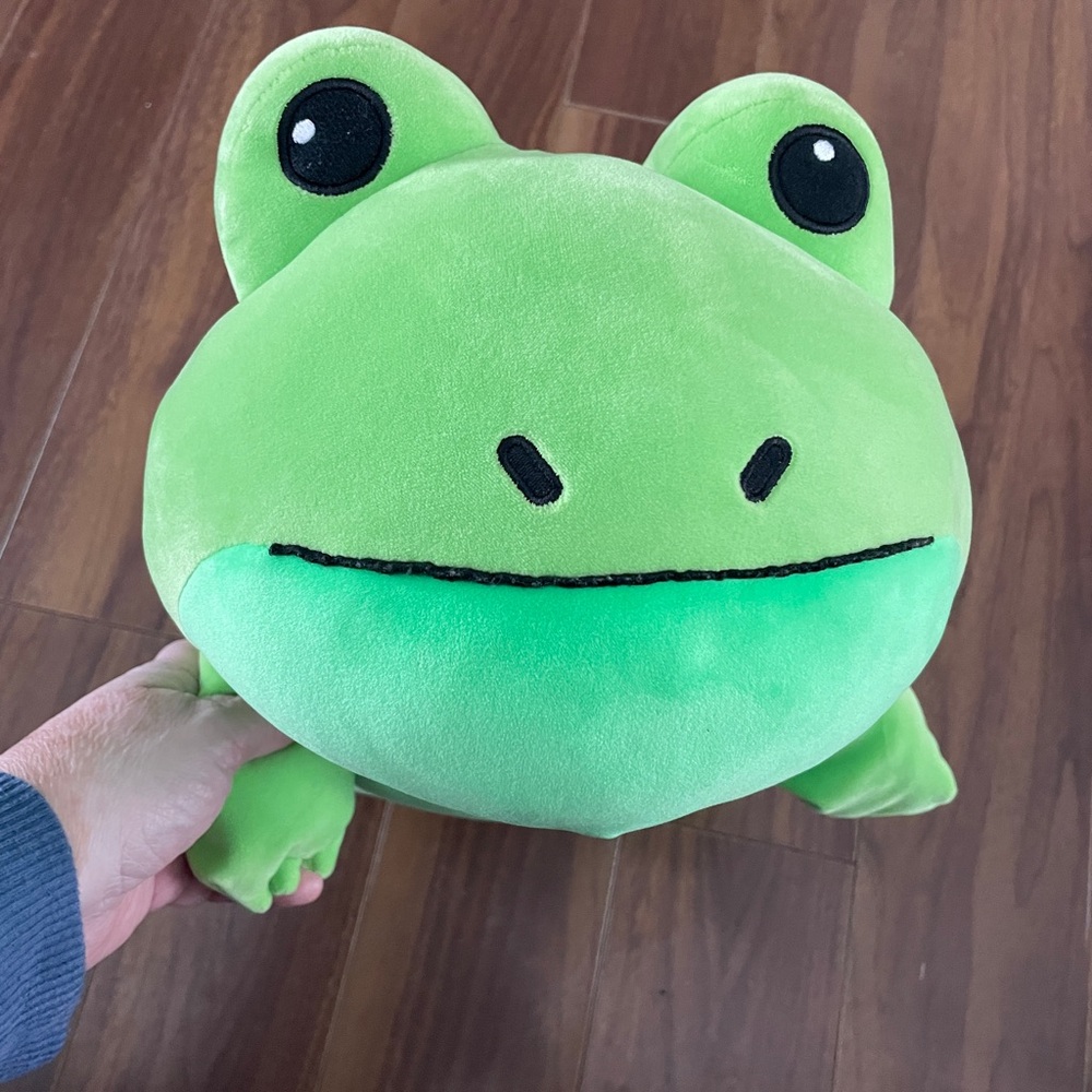 Hug a Pet super soft frog and bee. Pet friendly home.